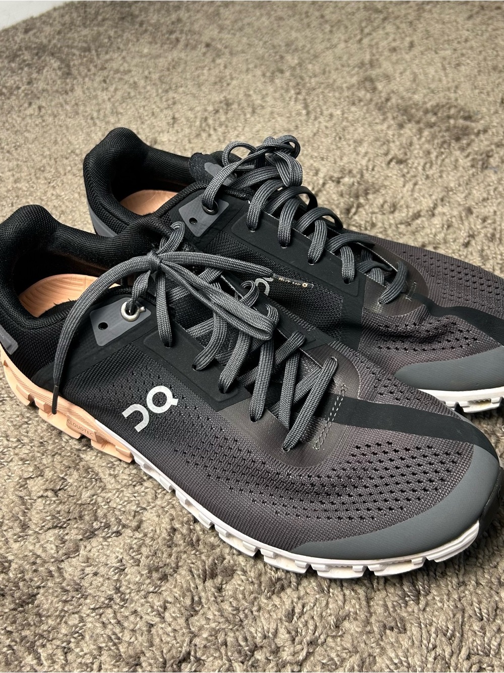 On Cloud Cloudrunner Black Rose Gold Running Shoes Womens Sneakers CloudTec